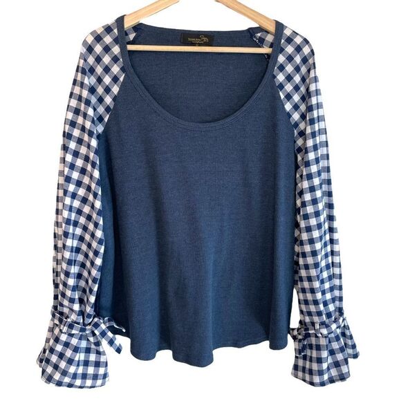 Suzanne Betro Ruffle Sleeve Raglan - Picture 1 of 8